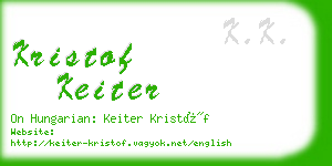 kristof keiter business card